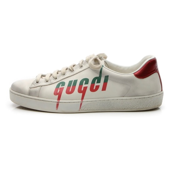 Gucci Distressed Blade Ace Men's Sneakers Ivory US Size 13.5 - Picture 1 of 11